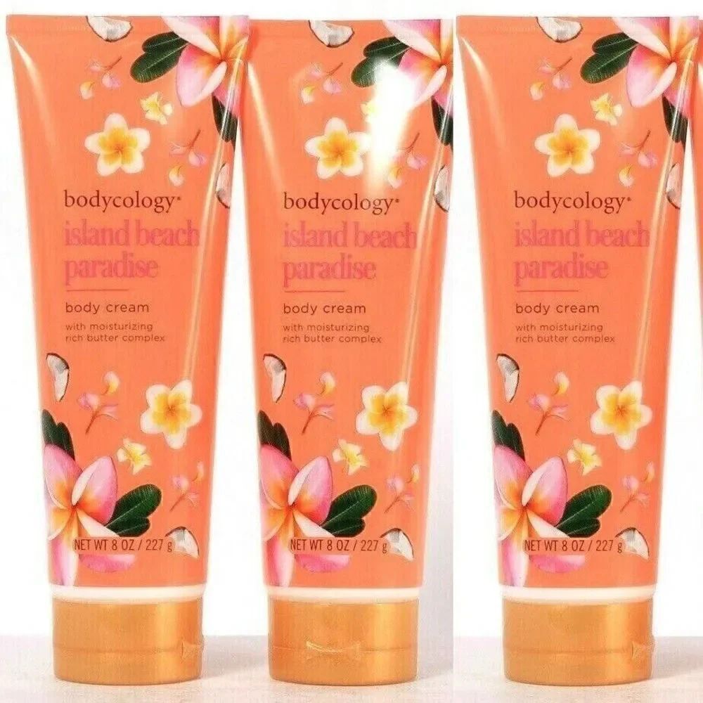 Bodycology Island Beach Paradise Moisture Rich Butter Body Cream 8 Oz 3 Pack